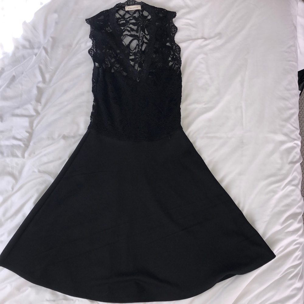 Black Dress with lace Top